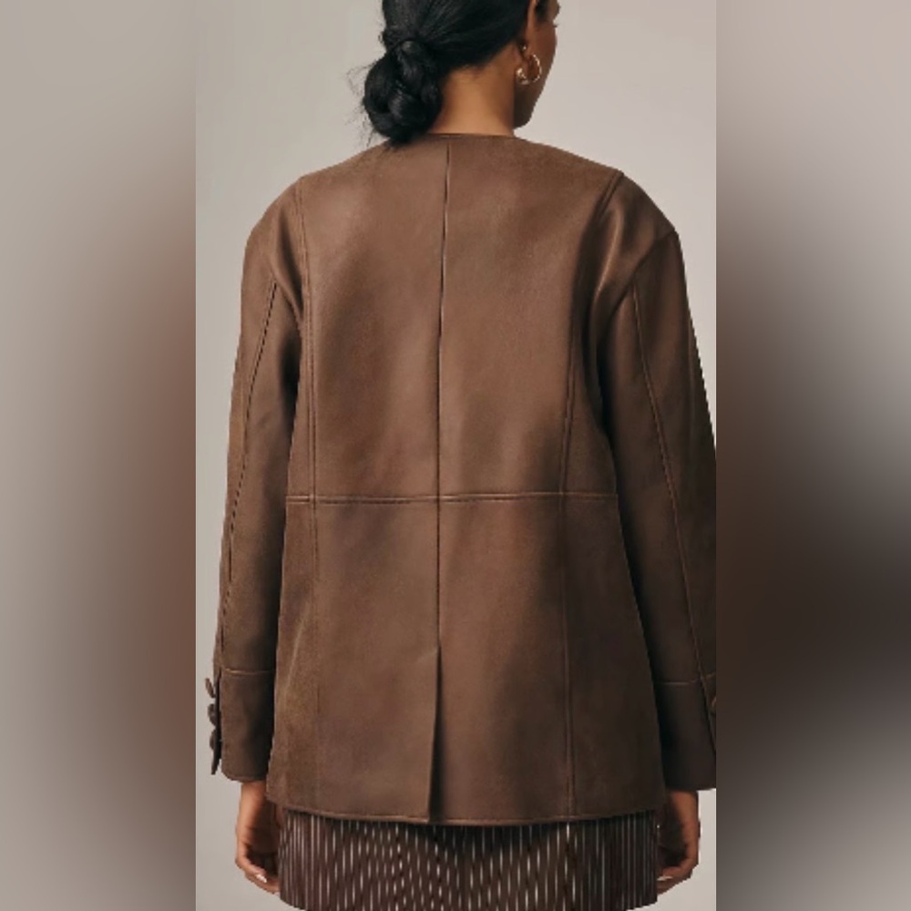 ANTHROPOLOGIE AVEC LES FILLES FAUX LEATHER JACKET, SIZE XS, *LIKE NEW* - Picture 2 of 16